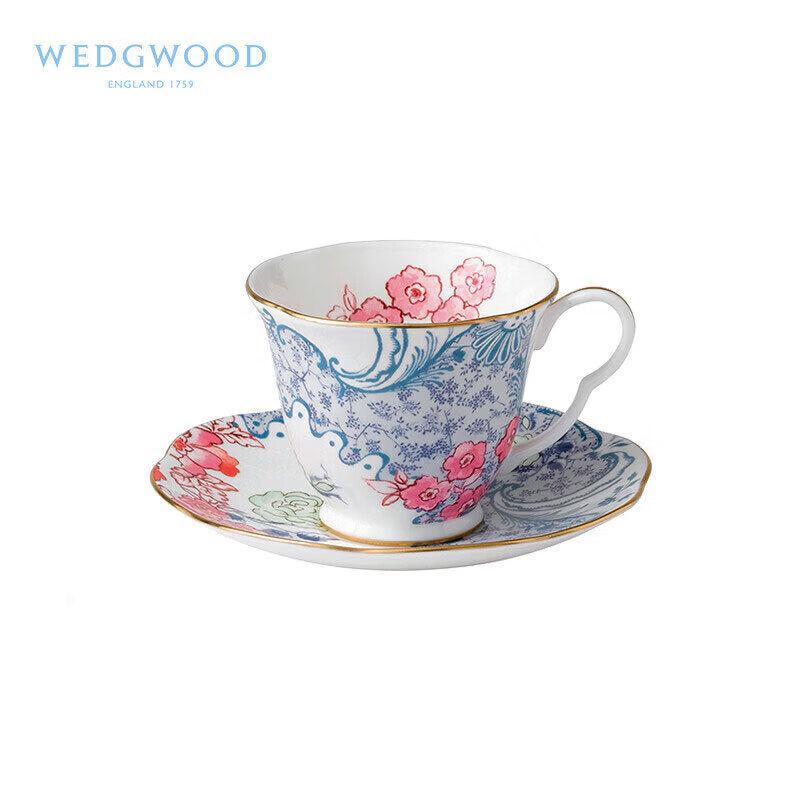 Wedgwood Butterfly Bloom Blue Pink Tea Cup and Saucer