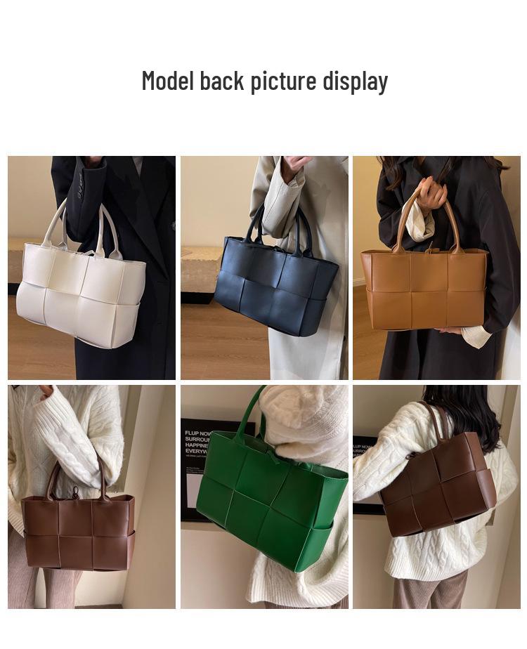 Borsa a Trama da Donna Primavera 2025 - Borsa a Spalla Versatile di Grande Capacità