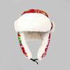 Fashion Winter Warm Ear Protection Hat Flower Cloth Retro Ethnic Style Lei Feng Hat Thickened Cold Hat For Women