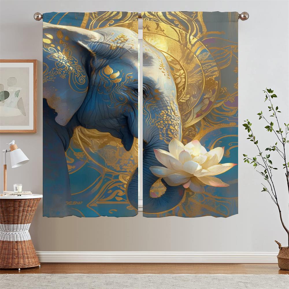 Like a Lotus Pond Heart Indi Bodhi Curtains Child Room Ready Curtains Cheap Things With Free Shipping for Home Blind Curtain