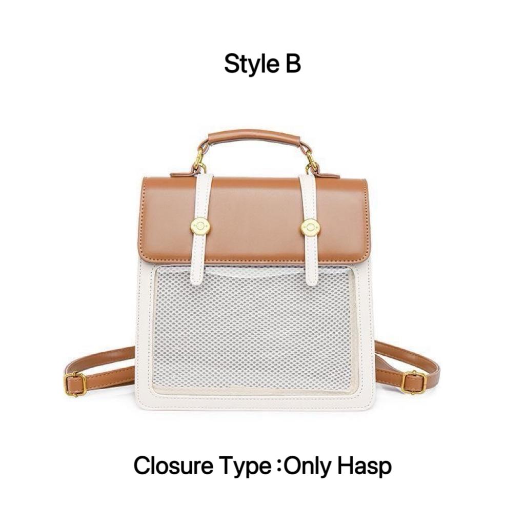 Fashion Cute Ita Backpack New JK Shoulder Lolita Messenger Crossbody Bag Girls Transparent DIY Display Handbag Y2K Mini Knapsack