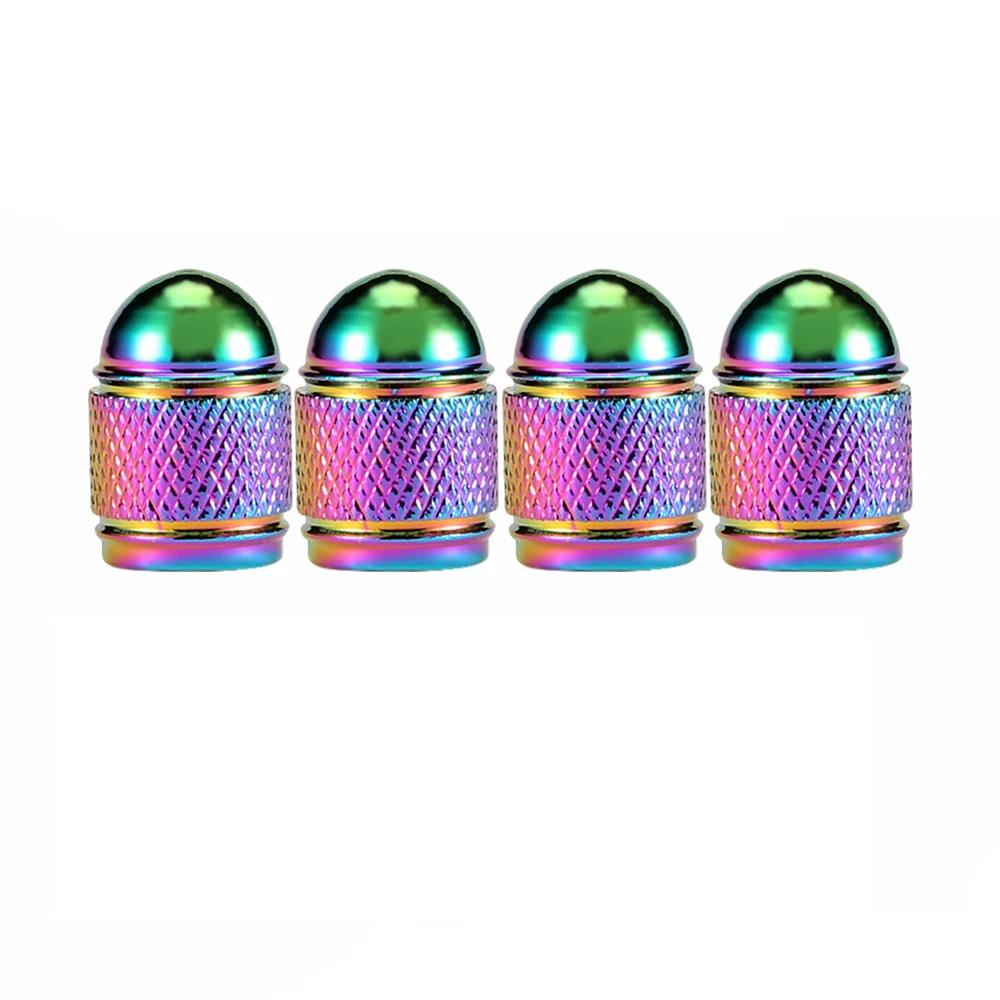 Colorful Valve Stems Caps Tire Cap Aluminum Wheels Cover For Car Valve Plugs For Wheels Nipple Caps For Auto Motorcycle Bike
