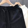 Mens Casual Shorts 2026 Loose Fit Solid Color Streetwear Knee Length Pants Teenagers