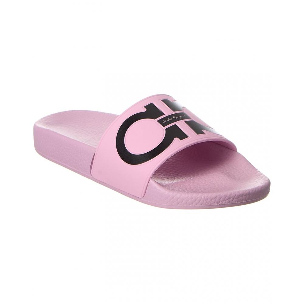

Шлепанцы Salvatore Ferragamo Groovy Rubber розовые