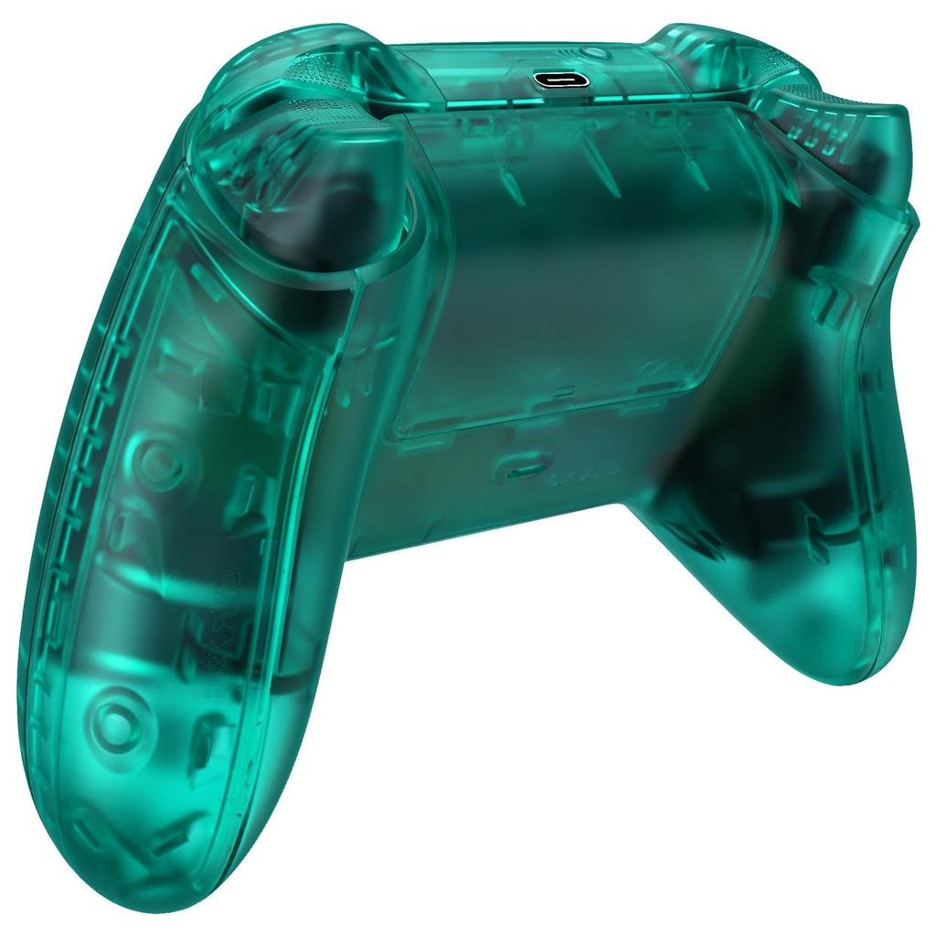 eXtremeRate Xbox Series X S Controller Shell Button Clear Replacement Side Rail Grip Front Backplate Cover for Xbox Core Wireless Controller Not