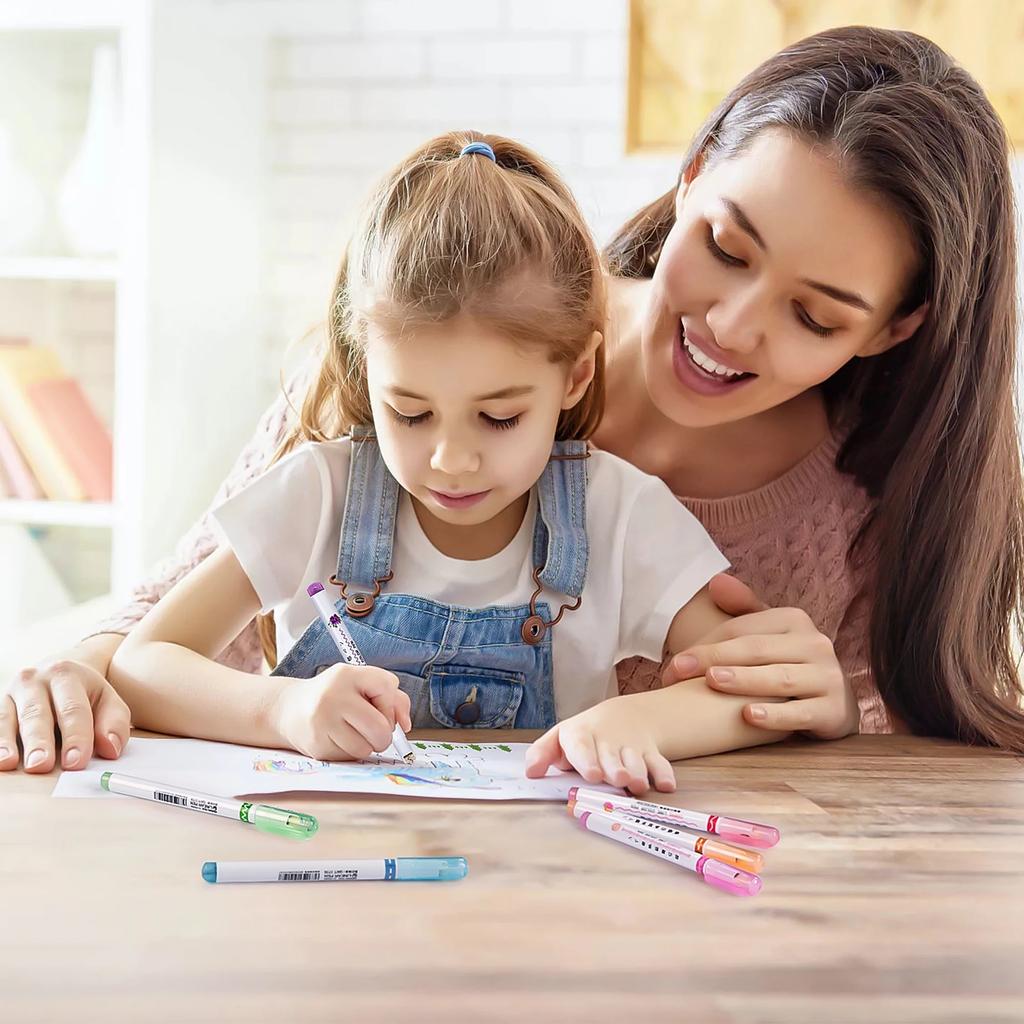 3 STÜCKE Kawaii Blumen Linienförmige Textmarker Roller Tip Curve Liner Marker Schreiben Journaling Zeichnen Schreibwaren