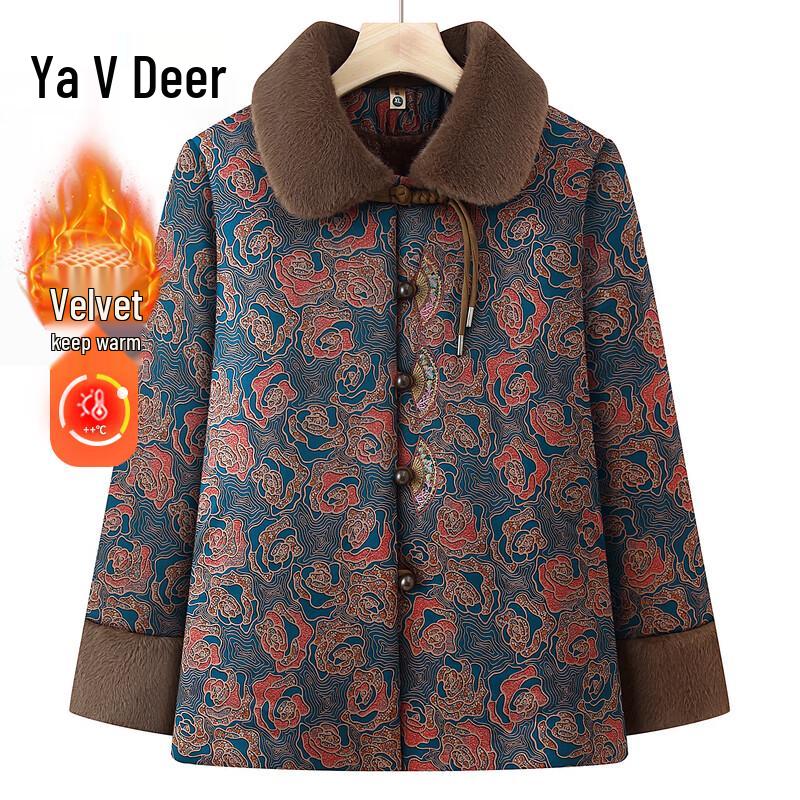 Yalu Winterjacke für Damen mittleren und höheren Alters mit Samtfutter