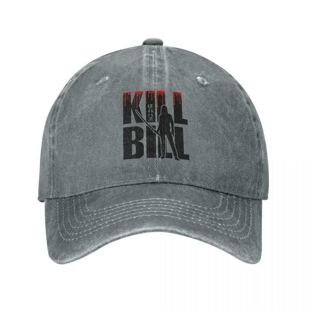 Kill Bill Japan Film Baseballkepsar Hattori Hanzo Sliten Denim Tvättad Keps Hatt Löpning Golf Justerbar Passform Snapbackkeps