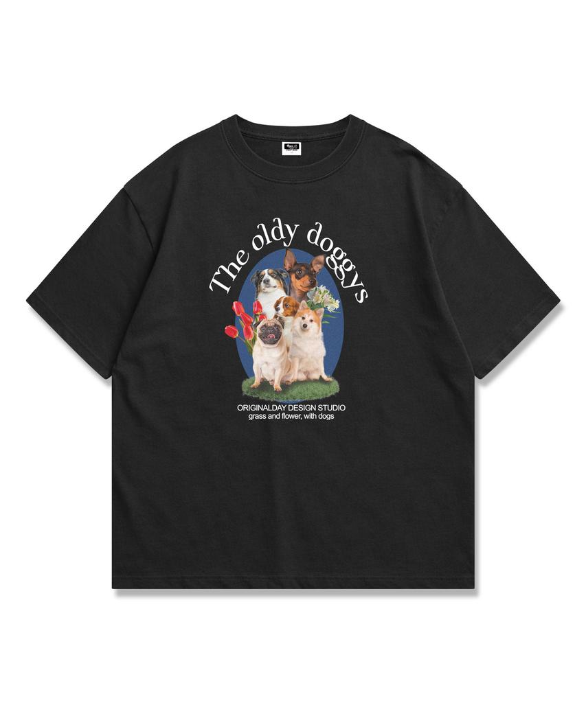 ORIGINALDAY Doggywalk Graphic Short Sleeve T-Shirt Unisex Oversized Black