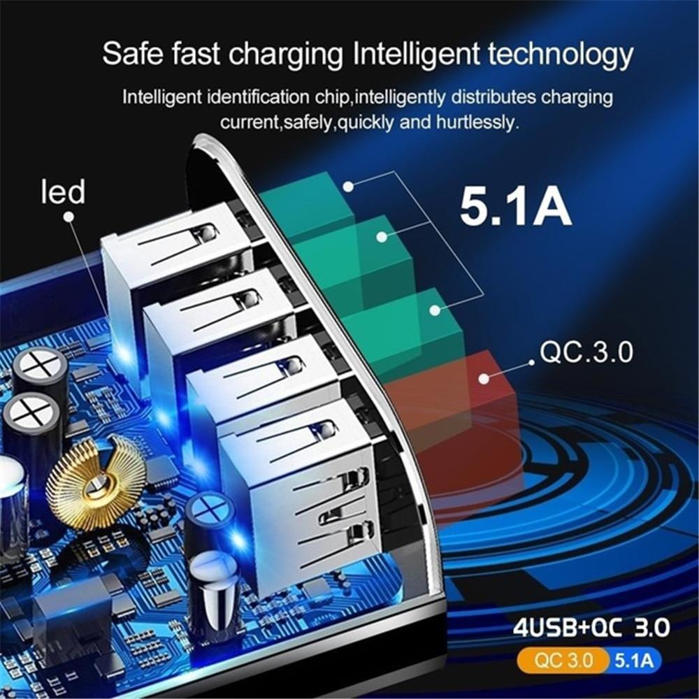 Cellphone Charger with 4 USB port Fast Charging for iPhone Samsung Xiaomi Huawei Smartphone Travel Power Adaptor