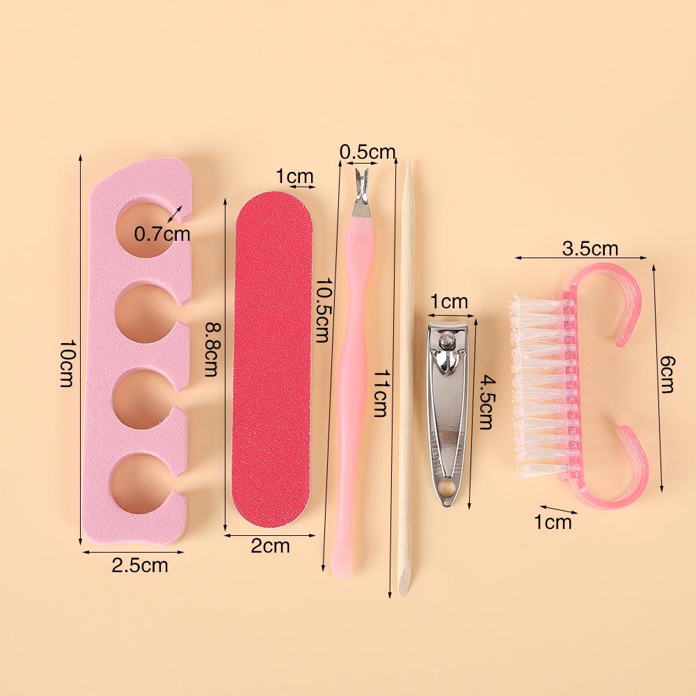 Portable PVC Cuticle Scraper & Nail Clipper Set - Nail Art Tool Kit