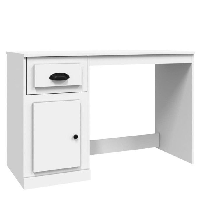 VidaXL Desk with Drawer White 115x50x75 Cm Engineered Wood 816472