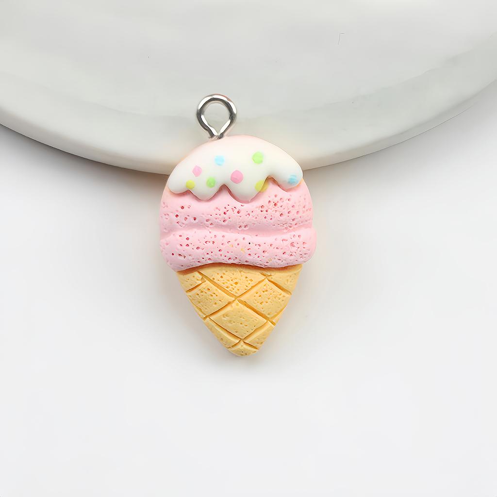 5Pcs Bear Bee Flower Donut Ice Cream Resin Earring Charms for DIY Keychain Bracelets Pendant Necklace Jewelry Making Findings