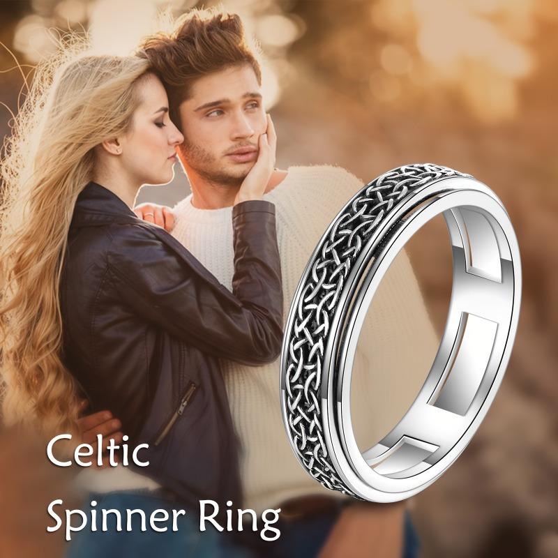 Celtic Ring for Men and Women, Silver Celtic Vintage Rotating Ring, Viking Thumb Ring, Jewelry Ring