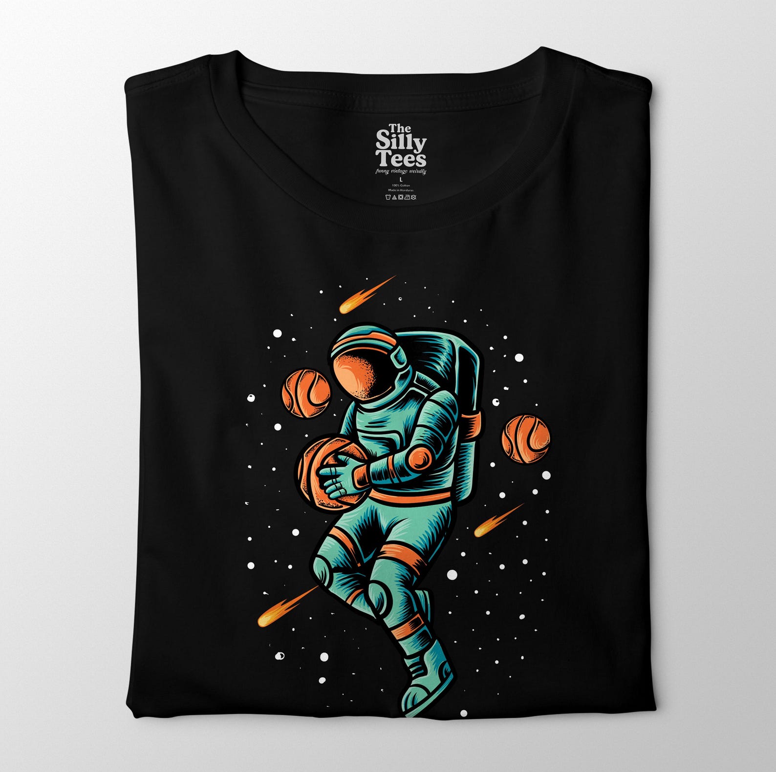 Astronaut Basketball Galaxy T-Shirt: Space Lover Gift S