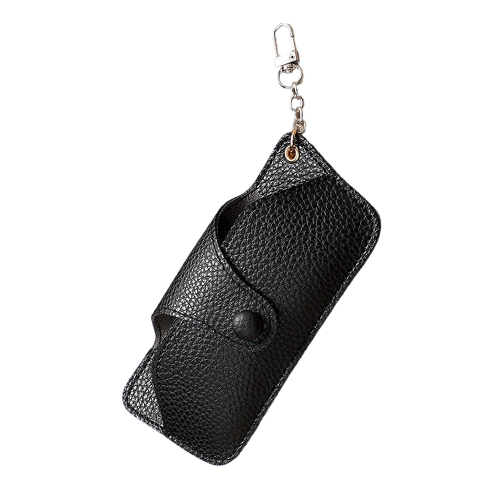 

Футляр для очков из искусственной кожи с цепочкой, держатель для очков для чтения для мужчин и женщин с застежкой-кнопкой, флокированная защитная подкладка