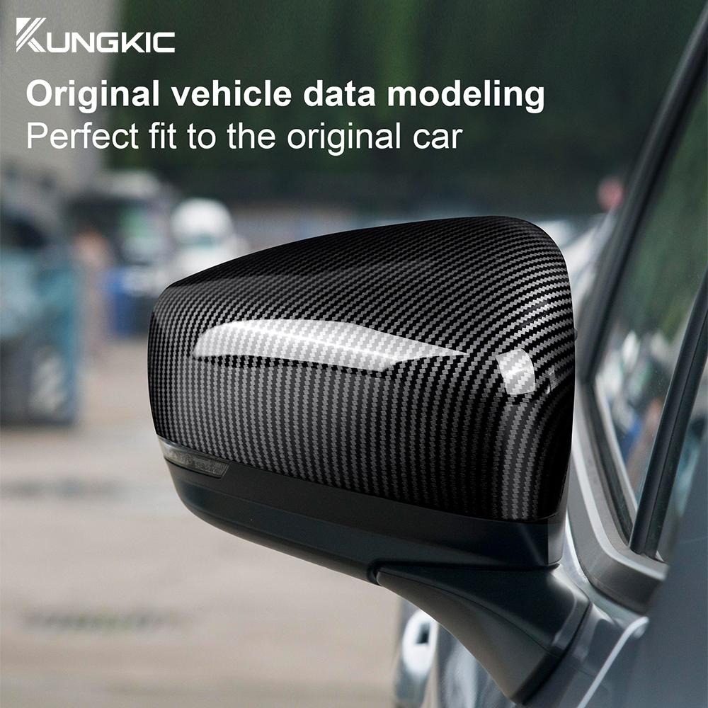Carbon Fiber Style Rear View Mirror Sticker for Subaru Crosstrek 2023 2024 ABS Decor