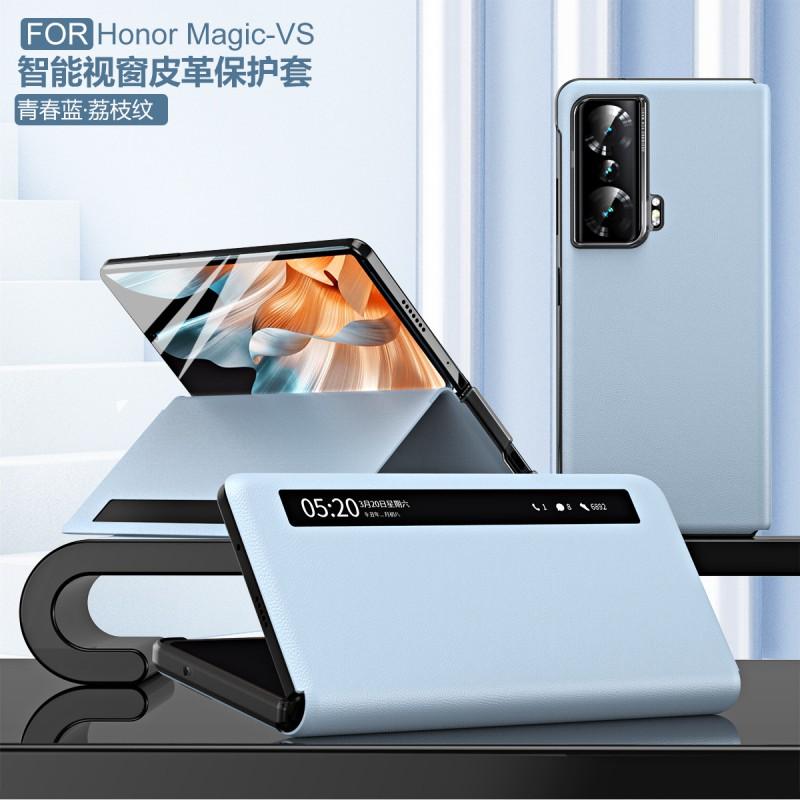 Slim Flip Case Honor Magic Foldable Phone With Smart Window View Stand Magnetic Shockproof PC Leather Cover
