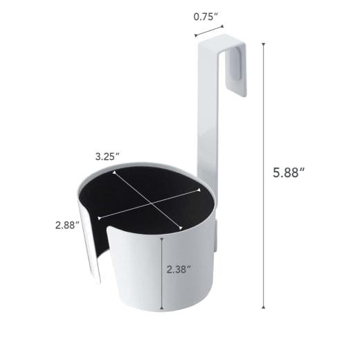 Yamazaki Hair Dryer Holder, White, Approx. W10 x D12 x H15cm (7581), Botes Hair Dryer Storage, Keeps Cords Tidy