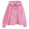 LOVEMOSCHINO Heart Rhinestone Long Sleeve Sweatshirts 40 Pink Women Used
