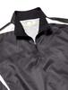 SSK Short Sleeve Shirt Black and White Size S Size Men's Pre-Jean Half-Zip (Mesh Lining), (9010), (Japan Small)