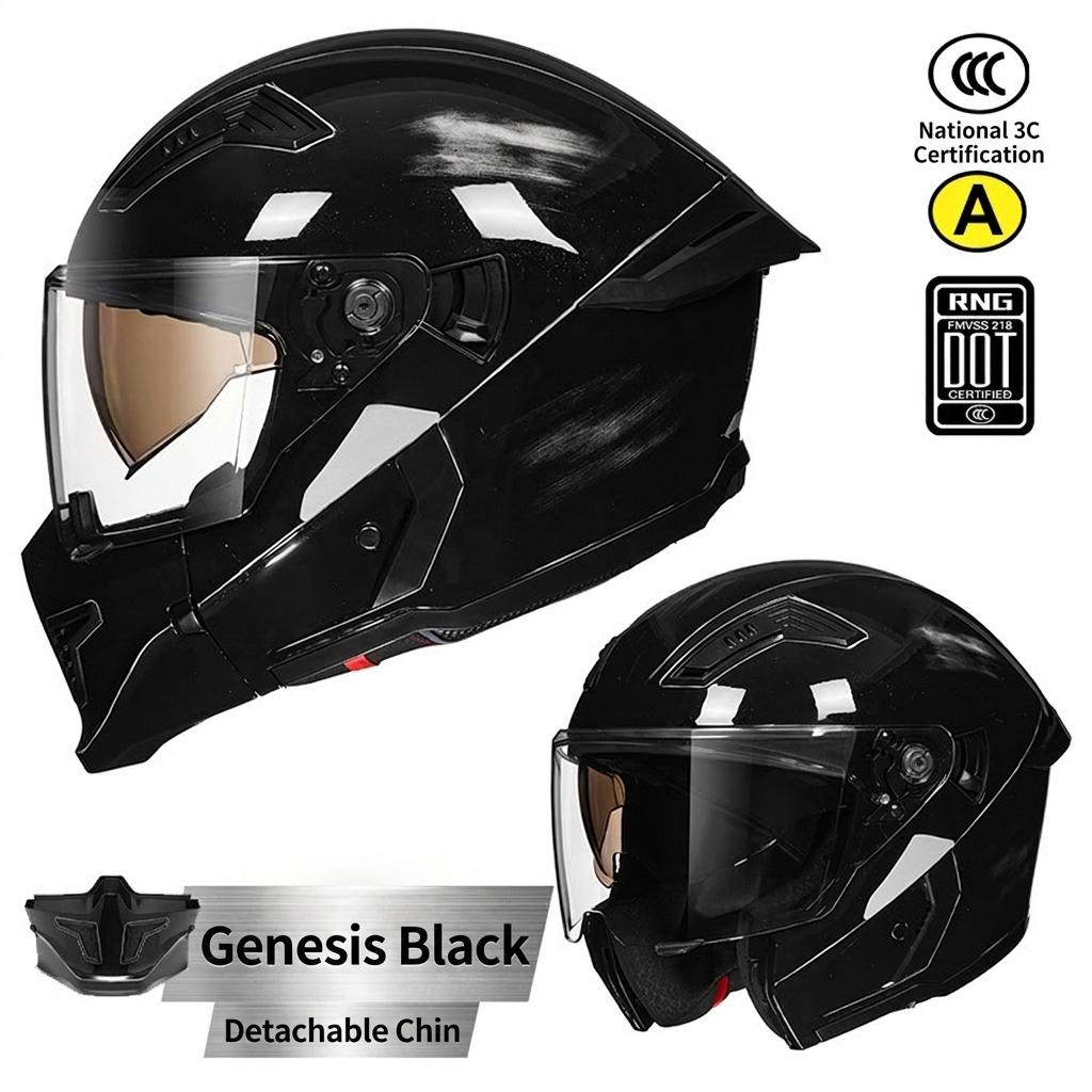 MRC 2026 Professional Motorcycle Sports Flip Helmet ABS Material Modular Dual Lens Full Face Helmet DOT Certification