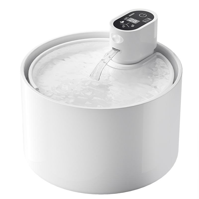 Katze Automatischer Keramik-Wasserspender Haustier-Wasserspender Tränke Unplugged Durchflusszirkulation Hund Katze Wasserfutterspender
