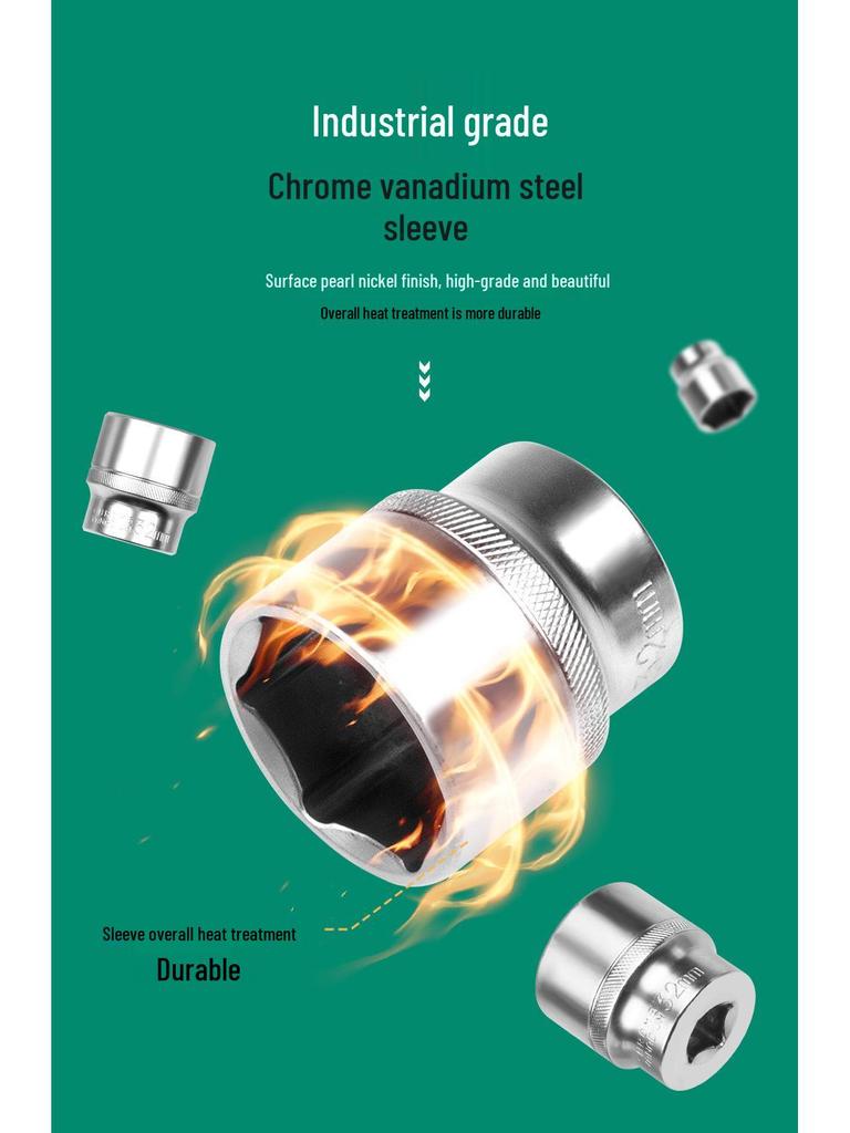 Pioneering Industrial-Grade Auto Repair Kit: Chrome Vanadium Steel Sockets & Ratchet Wrench Set for Mechanics