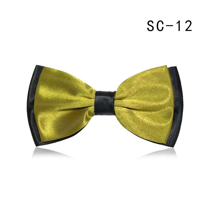 Double Layer Two-Color Bow Tie for Men and Women - Formal Professional Style