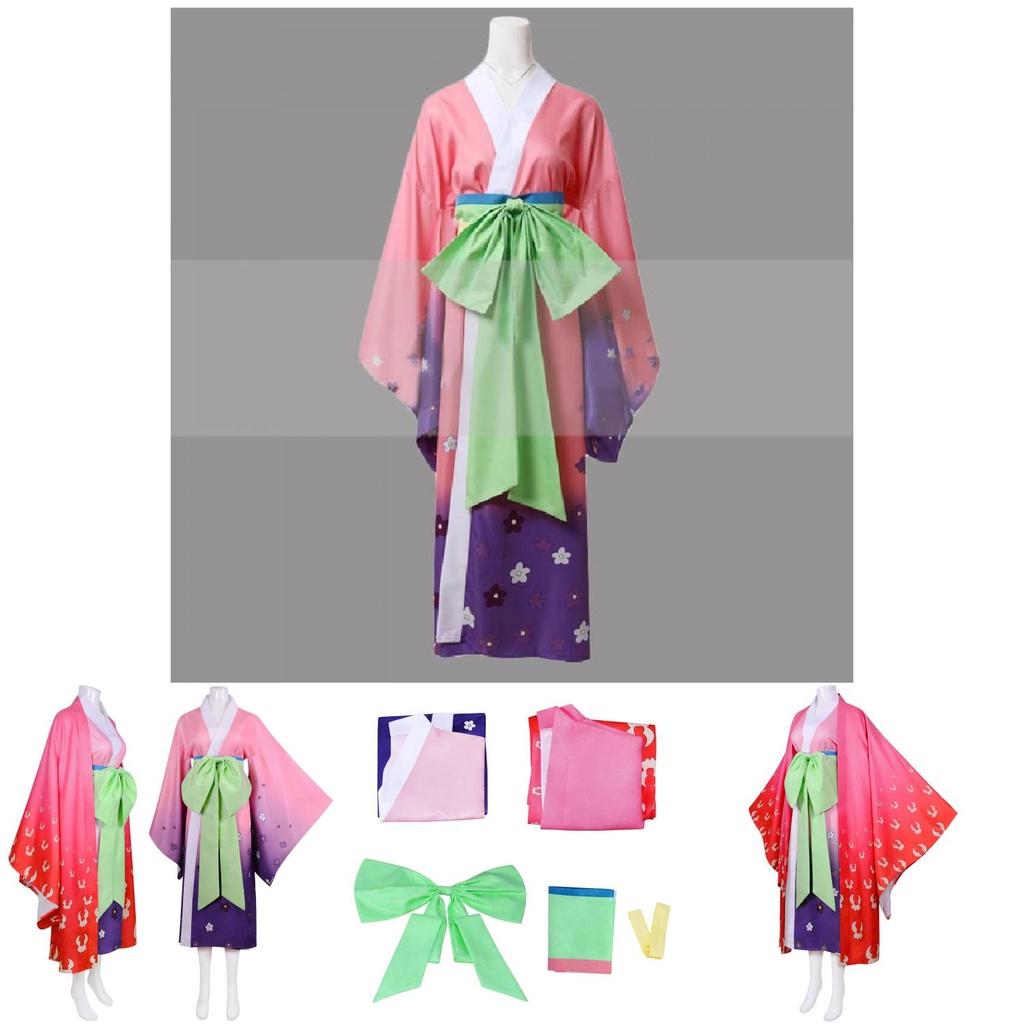 Atemberaubender Einteiler Wano-Land Kozuki Hiyori Kimono für Damen Cosplay