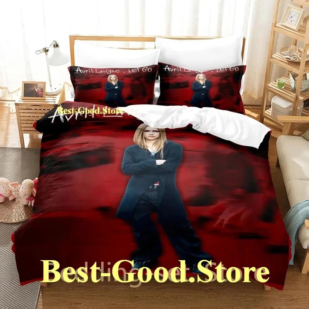 

Avril Lavigne Beding Set Single Twin Printed Bed Linen Set With Pilowcase Bed Soft Duvet Cover Single Double Quen Super King-Sized Dimensionsd 120*200cm Single