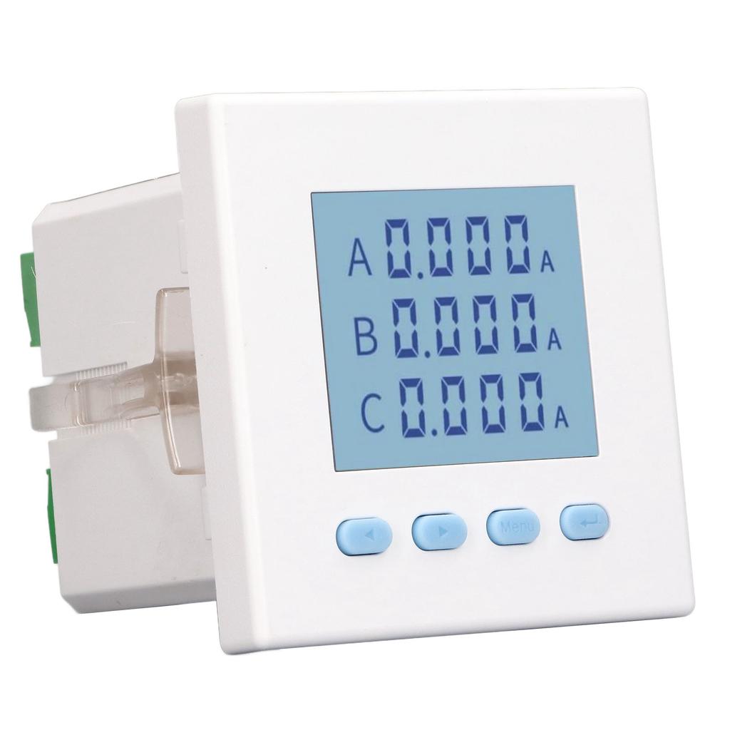 Digital 3 Phase Energy Meter Tester Electricity Power Usage Monitor Intelligent LCD AC220V 5A