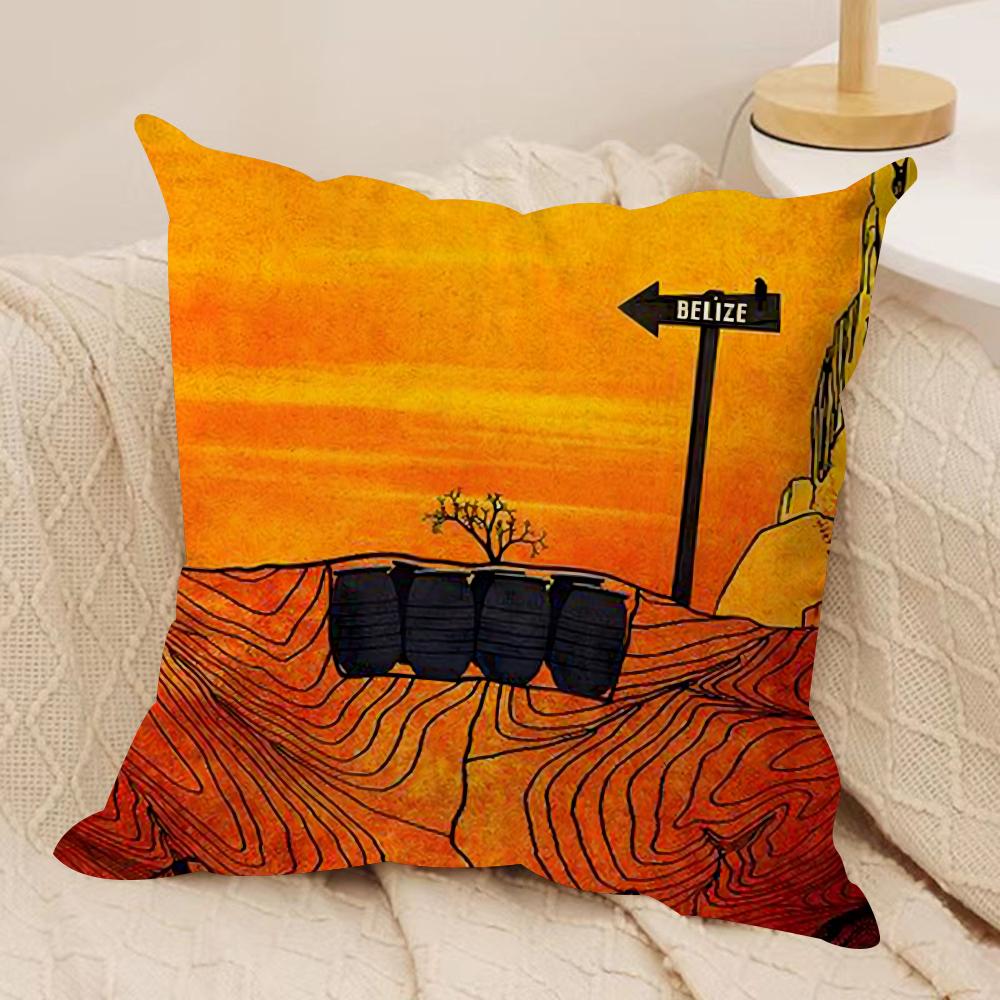 Los Pollos Hermanos Cushion Cover Silky Short Plush Double-Sided Printed Pillow Case for Sofa All Seasons Home Decor Gift