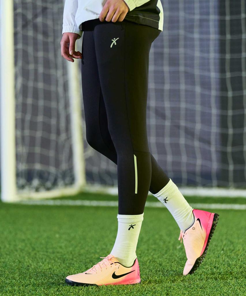 GALEX Football Calf Point Cropped Pants Black Ga6681 Bk