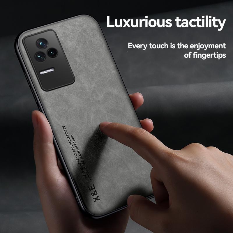 For Xiaomi Poco F4 5G Case Build-in Magnetic Leather Phone Cases For Poxo Poko Little F4 F 4 PocoF4 Shockproof Matte Back Cover