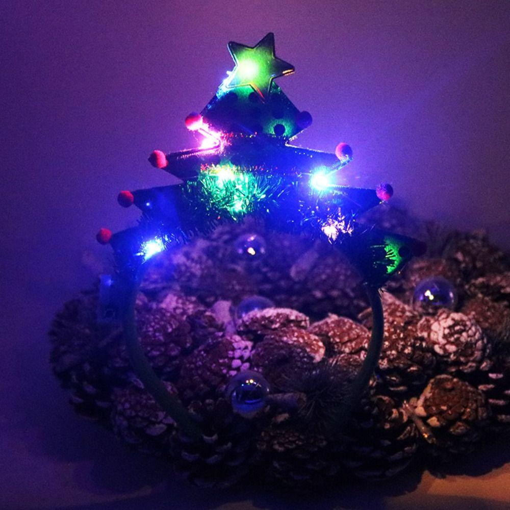 Leuchtender Elchhaar-Reif Geweih Stirnband Weihnachtsdekoration Leuchtendes Stirnband Mädchen