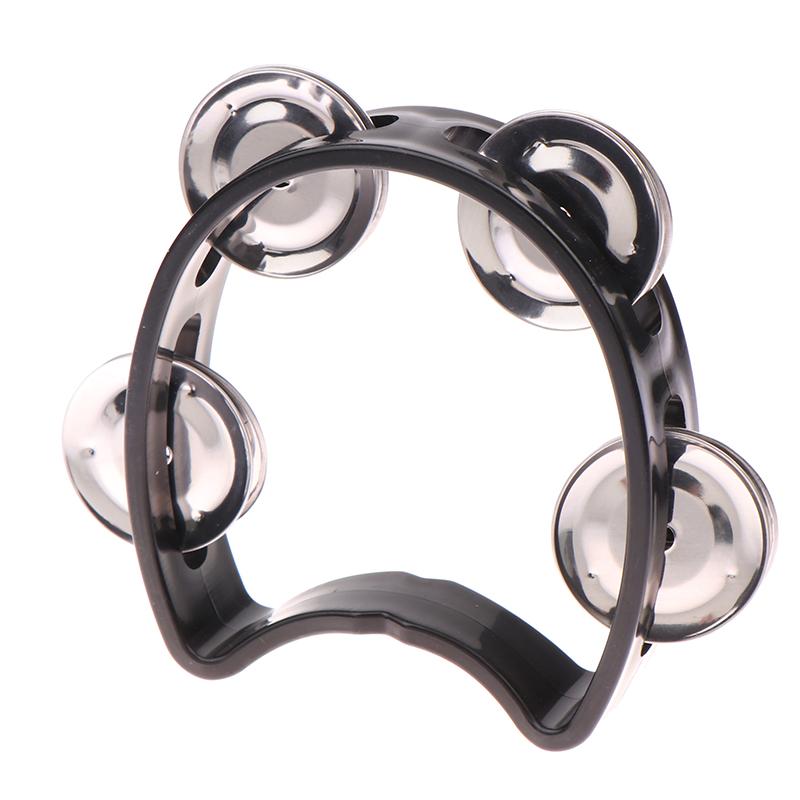 Kindergarten Hand-Held Tambourine Metal Bells Plastic Rattle Ball Percussion Ktv Party Kids Game Toy Musical Instrument