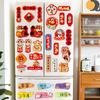 Cute Chinese New Year Fridge Magnets Traditional Festive God Of Wealth Refrigerator Magnet Cartoon Snake Year Hanging Pendent