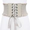 Dámská móda Strečový pásek Střapce Elastická přezka Široký korzetový pás