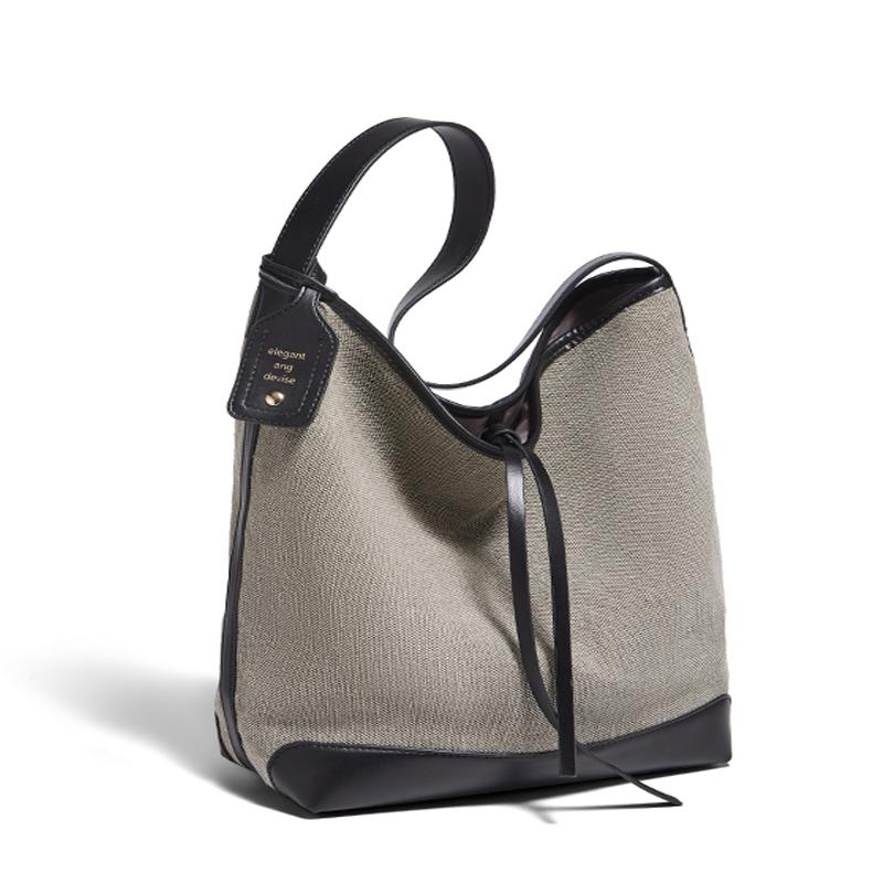 

FOXER Fabric Tote Bag for Women s 2026 Spring Summer Versatile Large Capacity Female Shoulder Handbag Canvas Bag