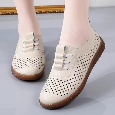 Pantofi de damă la modă, cu talpă moale, vulcanizați, pantofi sport cu goluri, din piele PU, ușori, Zapatillas De Mujer