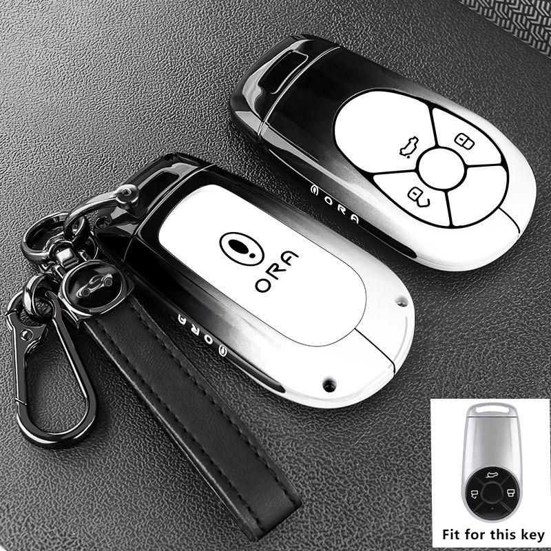 Zinc Alloy Key Fob for GWM HAVAL H6 M6 Great wall ORA R1 R2 Good White Cat IQ GT Lightning Ballet Cat Remote Case Cover Shell