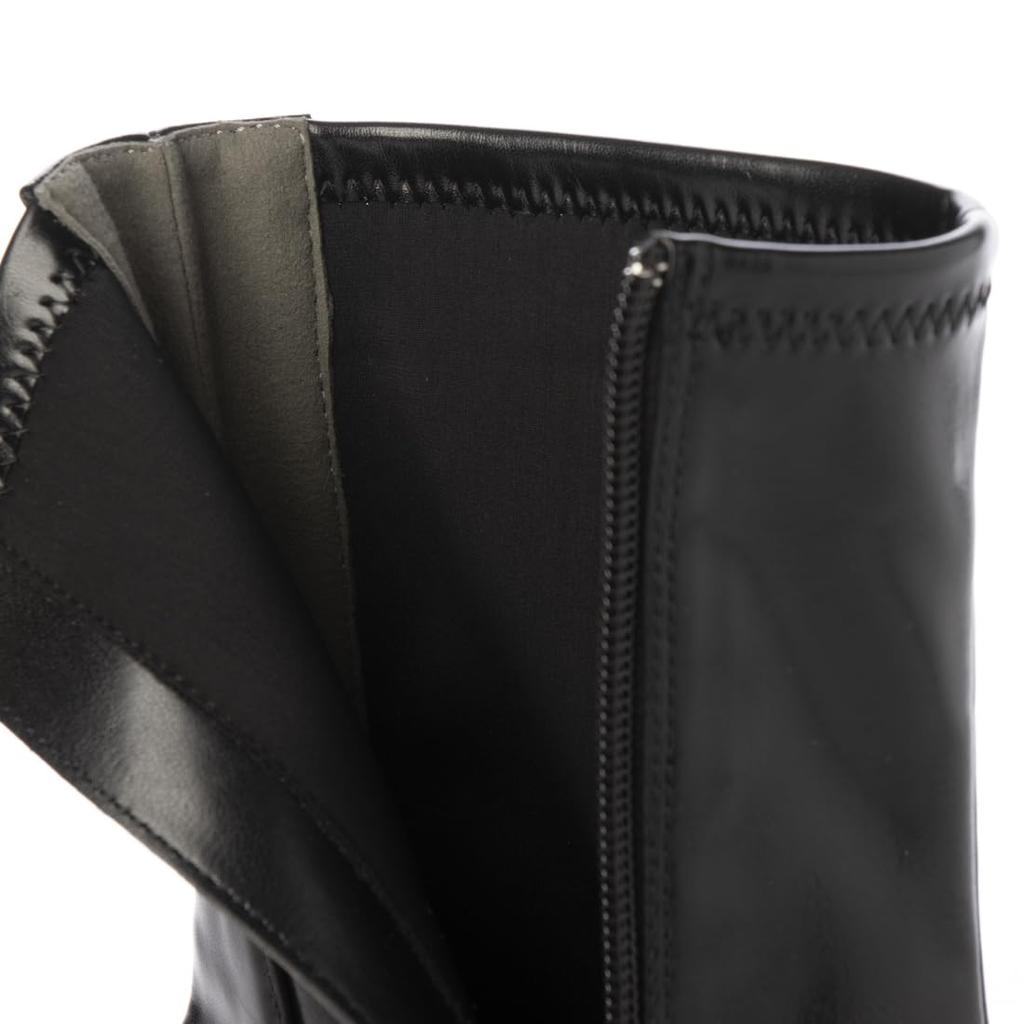 Evol Fashion Boots, Square Center Seam Stretch Boots, BL, S