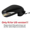 For LHD Lexus IS250 IS350 ES350 LS 2006-2012 US Version ABS Car Side Mirror Cover Wing Cap Exterior Door Trim Adhesive Sticker