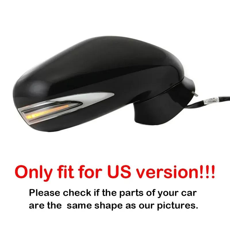 For LHD Lexus IS250 IS350 ES350 LS 2006-2012 US Version ABS Car Side Mirror Cover Wing Cap Exterior Door Trim Adhesive Sticker