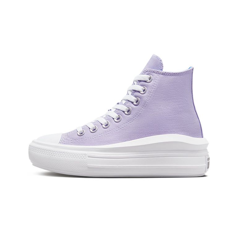Converse Chuck Taylor All Star Move Platform High GS Gel Patch Kids Sneakers Purple Moonstone-Violet Royal-Pulse A02493C