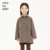 JNBY Girls' A-Line Wool-Blend Mid-Length Winter Coat