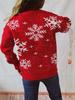 Autumn and winter new thick New Year sweater Christmas snowflake round neck long sleeved knitted pullover sweater 3600 EMA