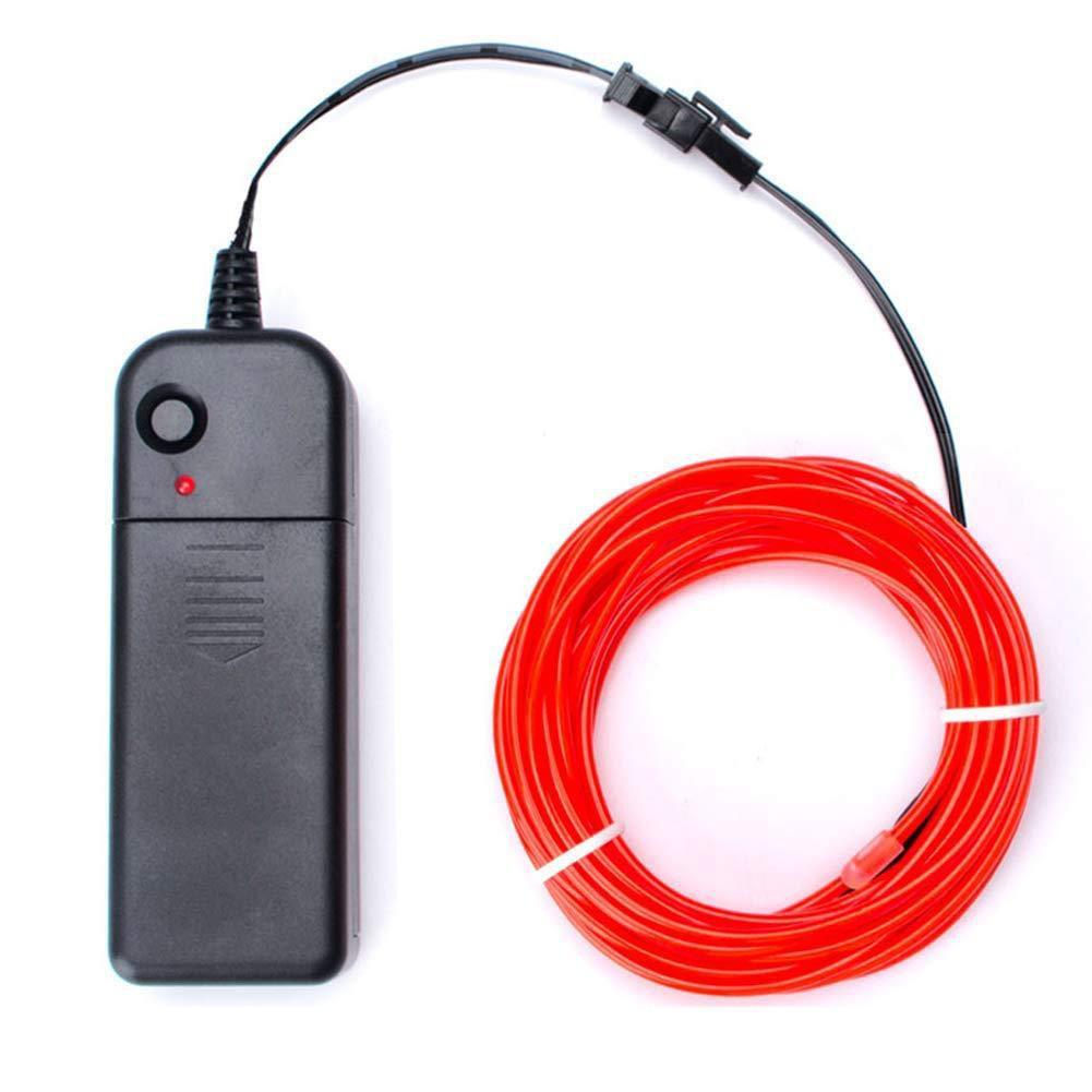 EL Light Emitting Wire Mask: 1m-5m Cold Light Wire, 3V Atmosphere Lighting