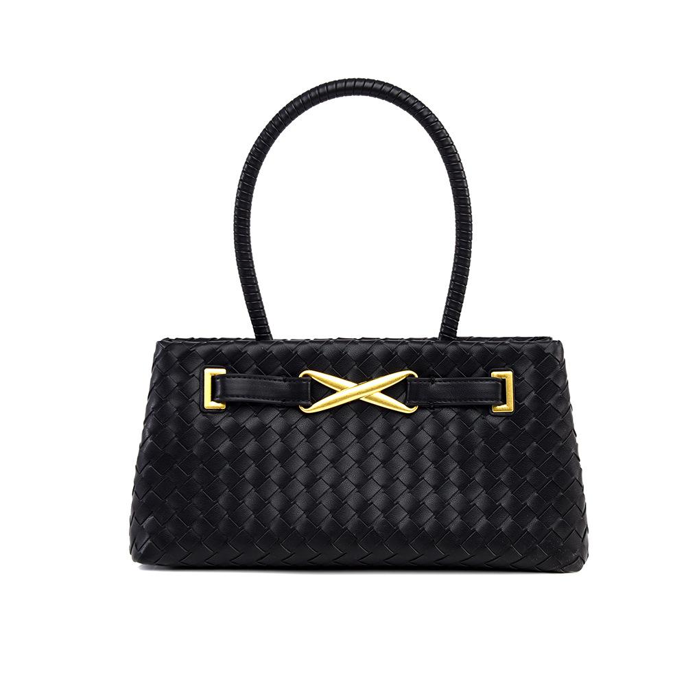 Borsa Autunno/Inverno Nuova Borsa Intrecciata Fatta a Mano Grande Capacità Borsa Morbida in Pelle da Pendolari alla Moda di Nicchia Borsa da Donna Borsa a Spalla